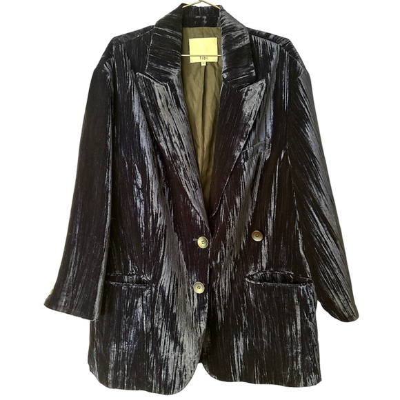 Tibi Creased Velvet Liam Blazer New Size Medium - Picture 4 of 8